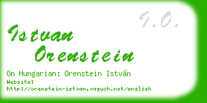 istvan orenstein business card